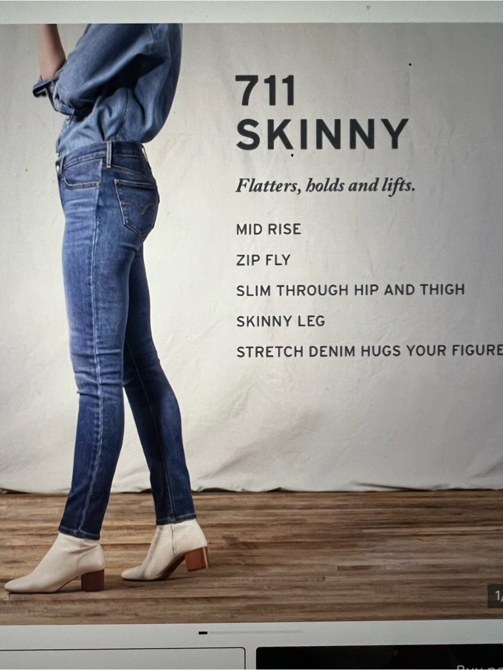 Levi's 711 Skinny  Women's Blue Jeans